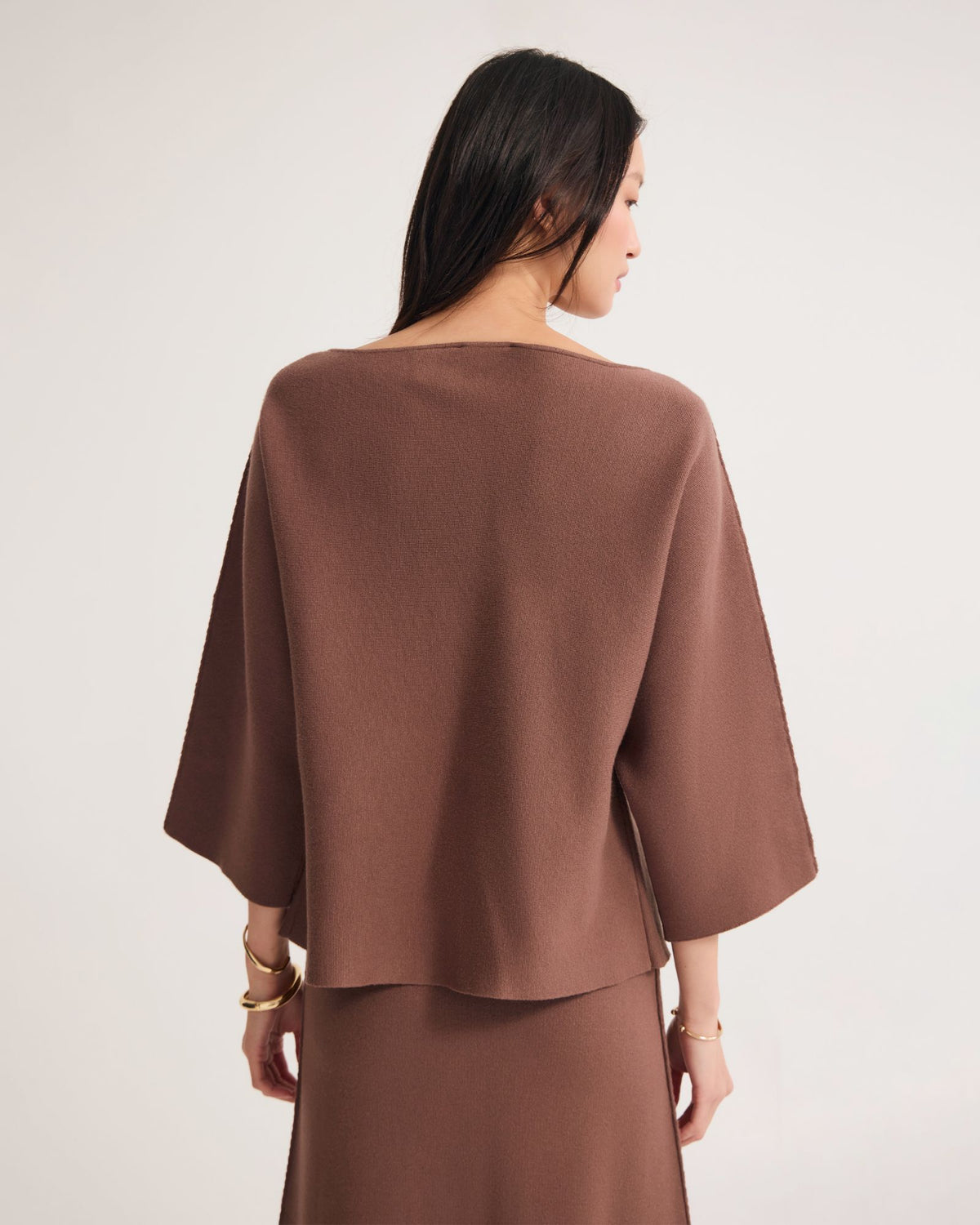 Laura Knitted Folded Collar Top WOMENS KNITWEAR