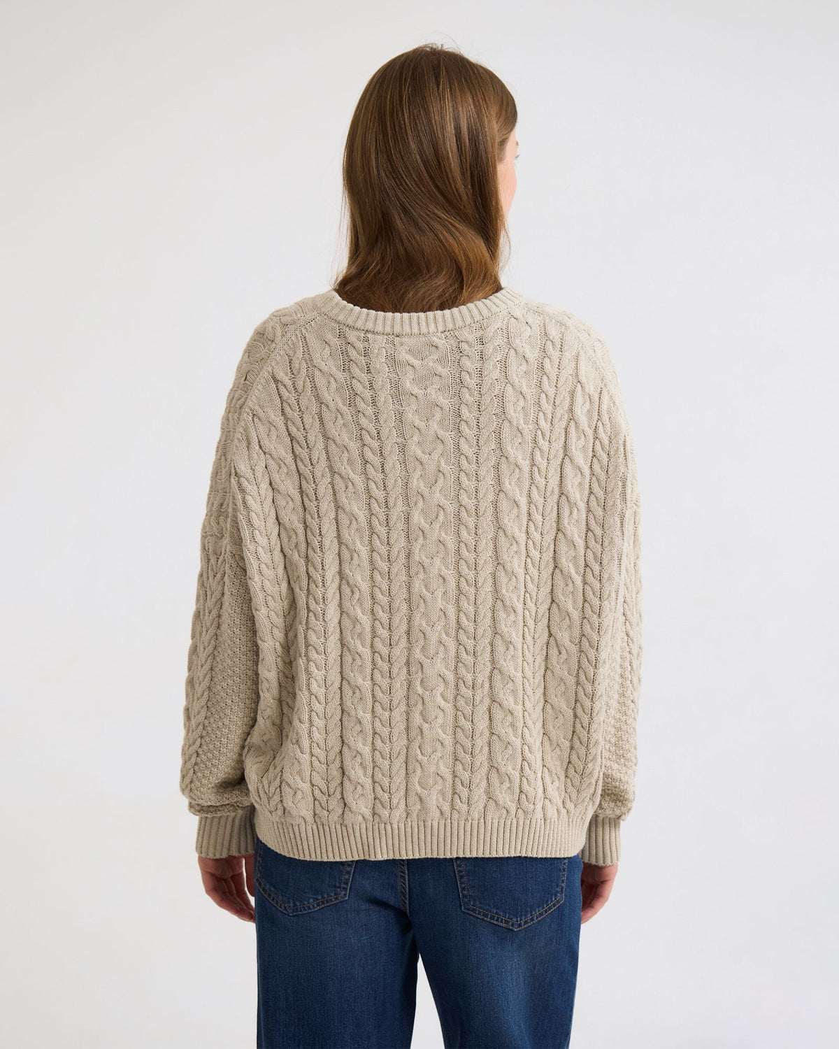 Evie Cable Knit Crew Neck WOMENS KNITWEAR