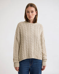 Evie Cable Knit Crew Neck WOMENS KNITWEAR