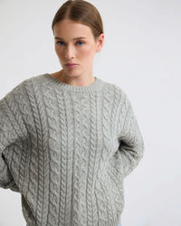 Evie Cable Knit Crew Neck WOMENS KNITWEAR