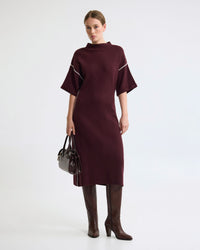 Natalya Knit Contrast Piping Dress WOMENS KNITWEAR