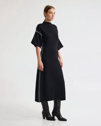 Natalya Knit Contrast Piping Dress WOMENS KNITWEAR
