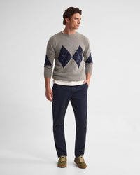 Anton Wool Argyle Crew Neck MENS KNITWEAR