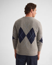Anton Wool Argyle Crew Neck MENS KNITWEAR