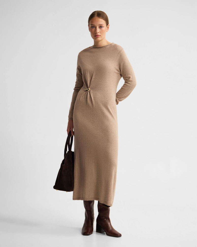 Adelaide Knitted Dress With Brooch WOMENS DRESSES