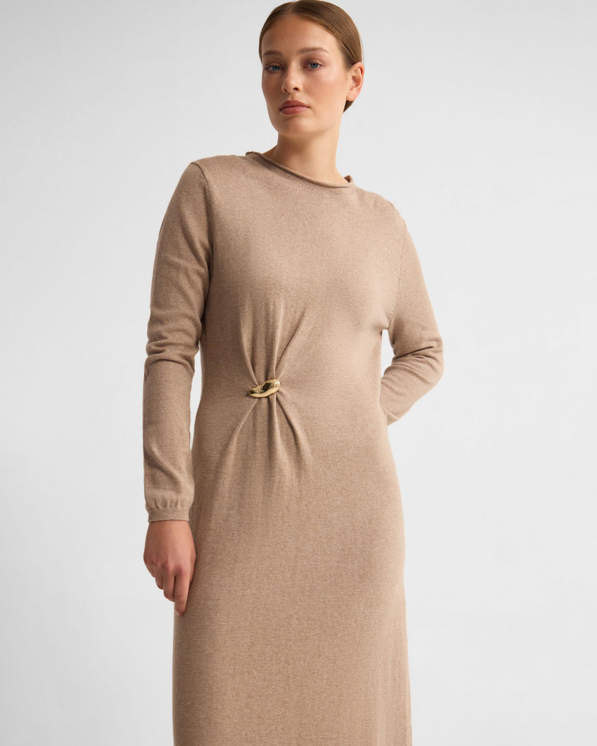 Adelaide Knitted Dress With Brooch WOMENS DRESSES