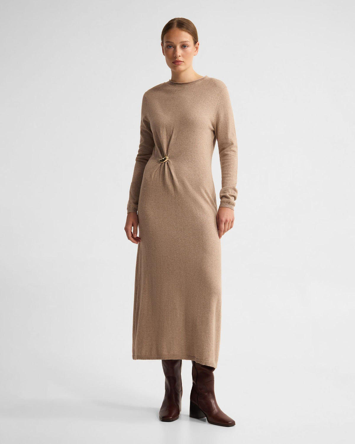 Adelaide Knitted Dress With Brooch WOMENS DRESSES