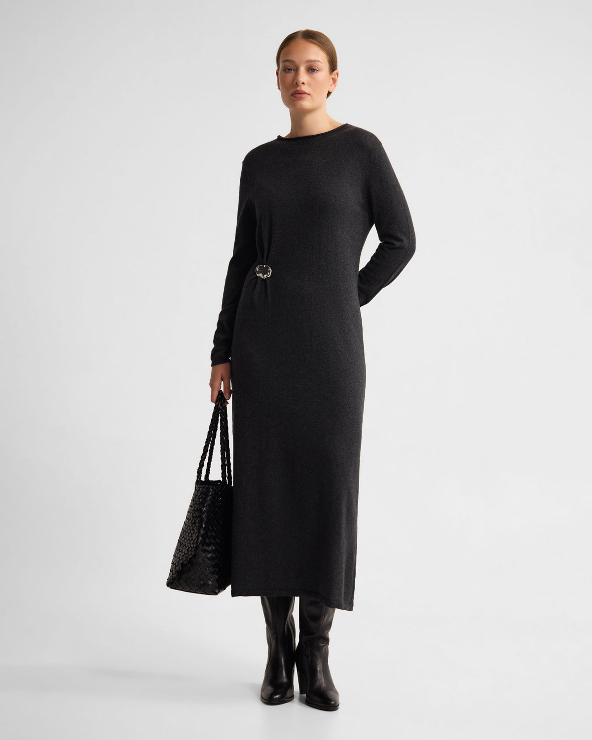 Adelaide Knitted Dress With Brooch WOMENS DRESSES