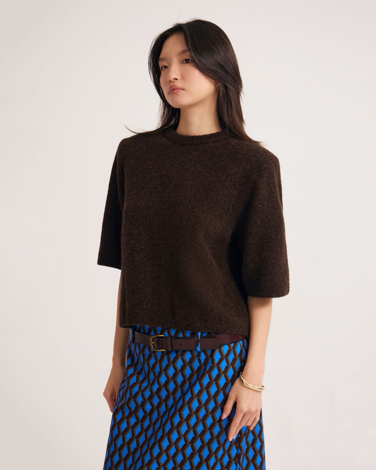 Leeta Wool Knitted T Shirt WOMENS KNITWEAR