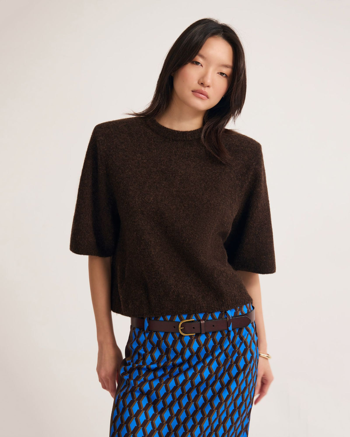 Leeta Wool Knitted T Shirt WOMENS KNITWEAR
