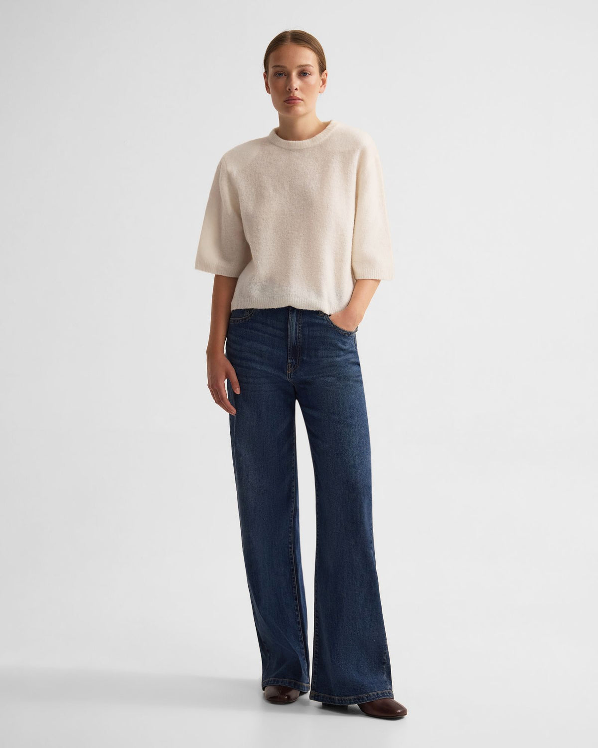 Leeta Wool Knitted T Shirt WOMENS KNITWEAR