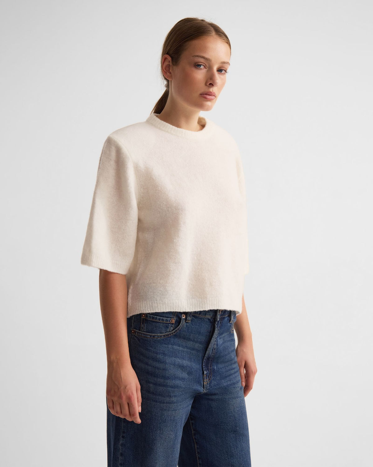 Leeta Wool Knitted T Shirt WOMENS KNITWEAR