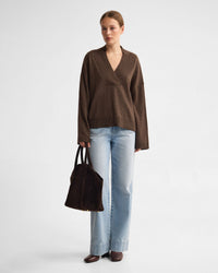 Camille V-Neck Wool Blend Knit WOMENS KNITWEAR