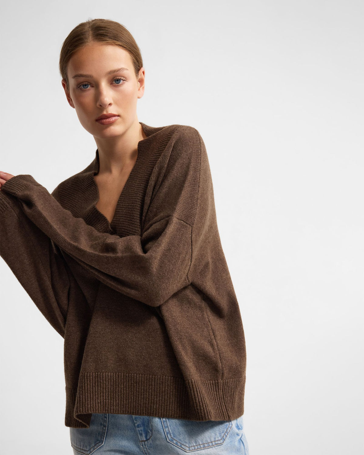 Camille V-Neck Wool Blend Knit WOMENS KNITWEAR
