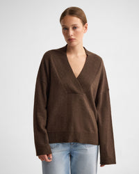Camille V-Neck Wool Blend Knit WOMENS KNITWEAR