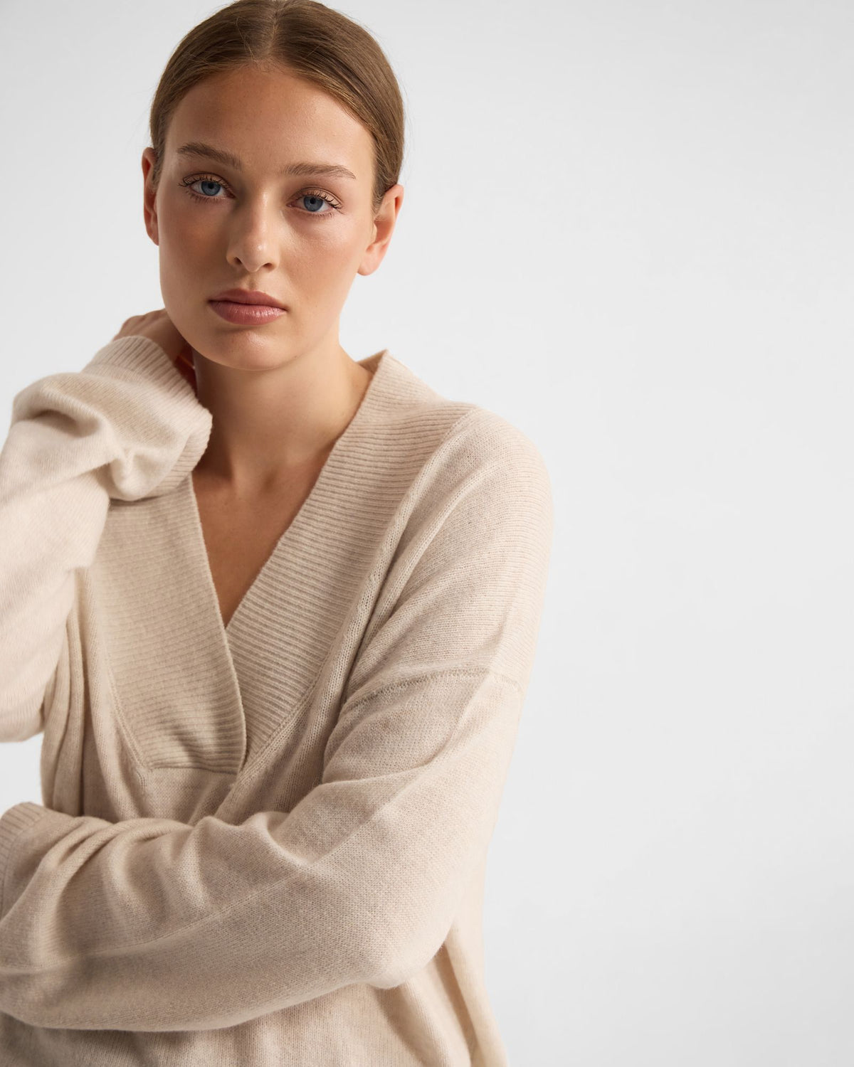 Camille V-Neck Wool Blend Knit WOMENS KNITWEAR