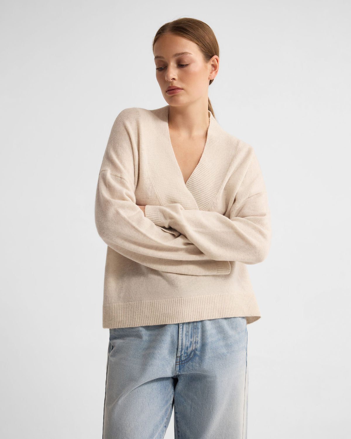 Camille V-Neck Wool Blend Knit WOMENS KNITWEAR