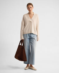 Camille V-Neck Wool Blend Knit WOMENS KNITWEAR