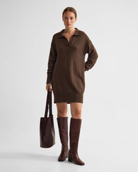 Kennedy Wool Blend Polo Dress WOMENS KNITWEAR