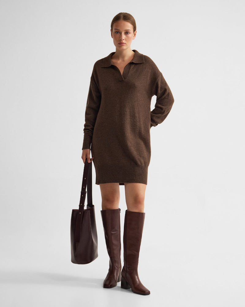 Kennedy Wool Blend Polo Dress WOMENS KNITWEAR