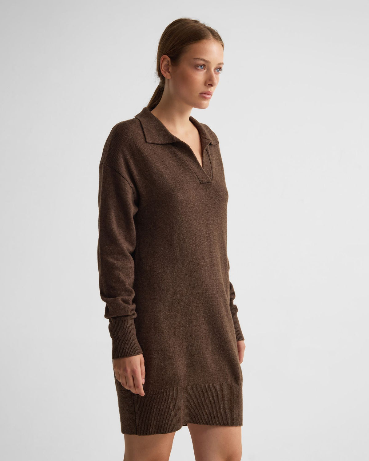 Kennedy Wool Blend Polo Dress WOMENS KNITWEAR