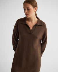 Kennedy Wool Blend Polo Dress WOMENS KNITWEAR