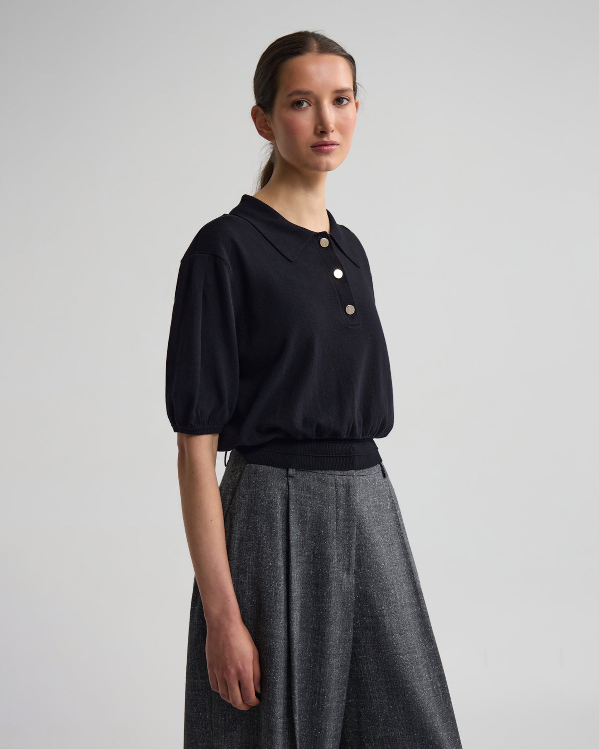 Rose Polo Knitted Top WOMENS KNITWEAR