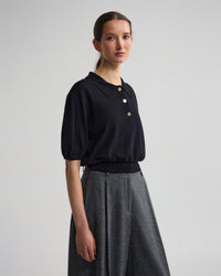 Rose Polo Knitted Top WOMENS KNITWEAR