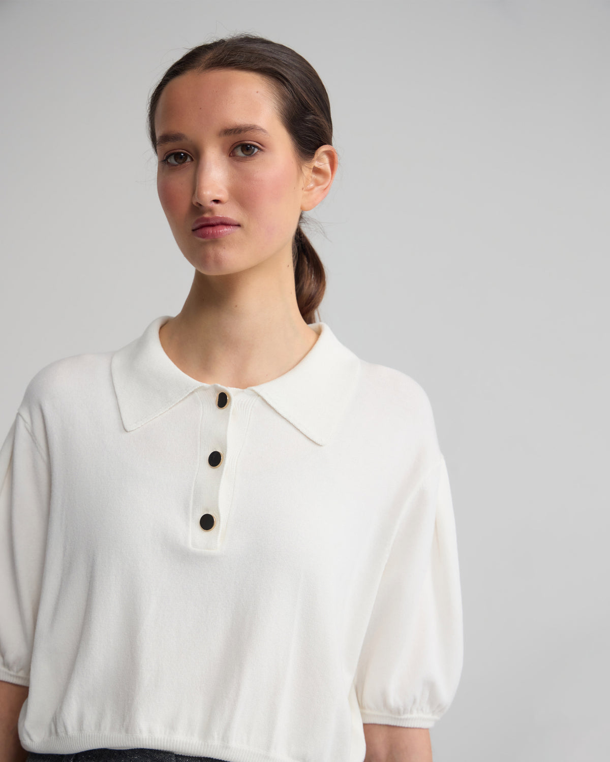 Rose Polo Knitted Top WOMENS KNITWEAR