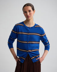 Margurite Striped Cardigan WOMENS KNITWEAR