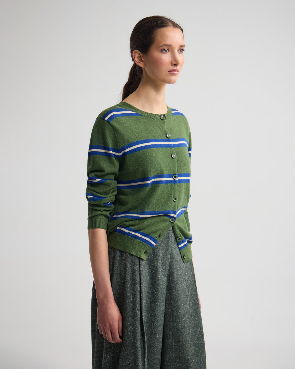 Margurite Striped Cardigan WOMENS KNITWEAR