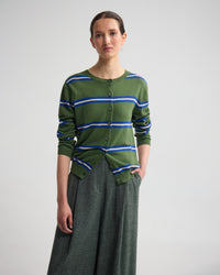 Margurite Striped Cardigan WOMENS KNITWEAR