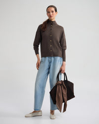 Maddison Funnel Collar Cardigan WOMENS KNITWEAR