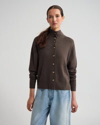 Maddison Funnel Collar Cardigan WOMENS KNITWEAR