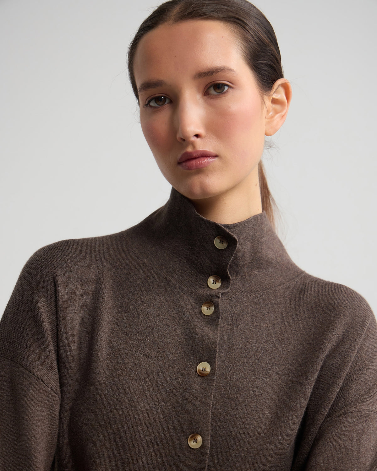 Maddison Funnel Collar Cardigan WOMENS KNITWEAR