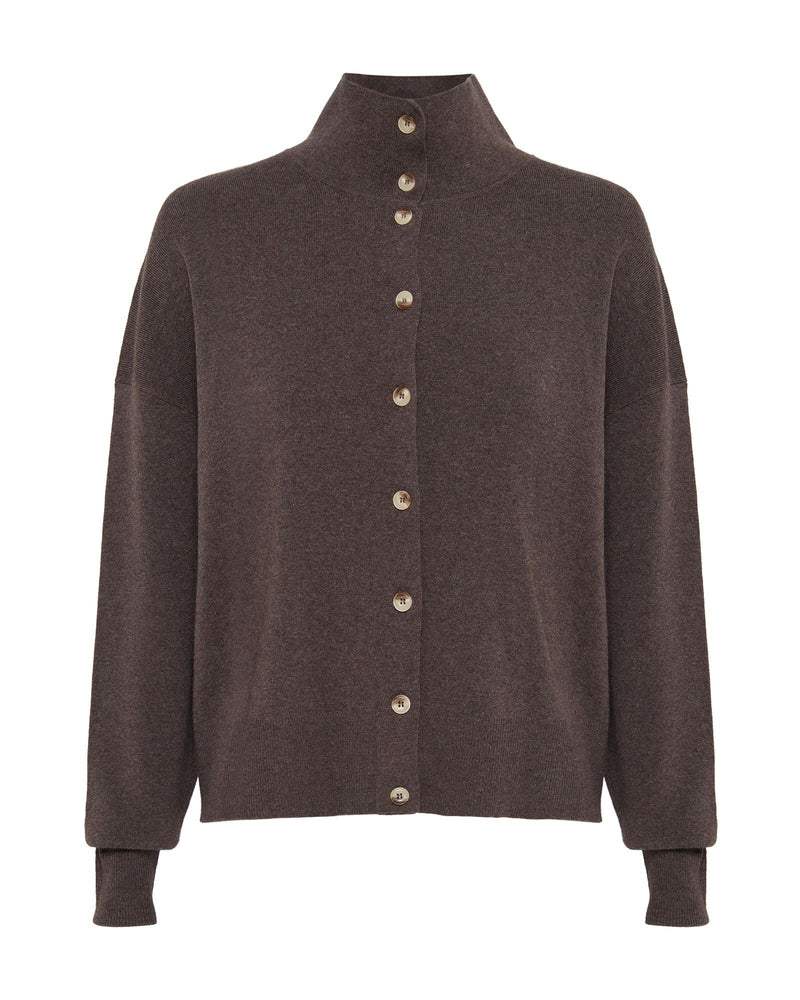 Maddison Funnel Collar Cardigan WOMENS KNITWEAR
