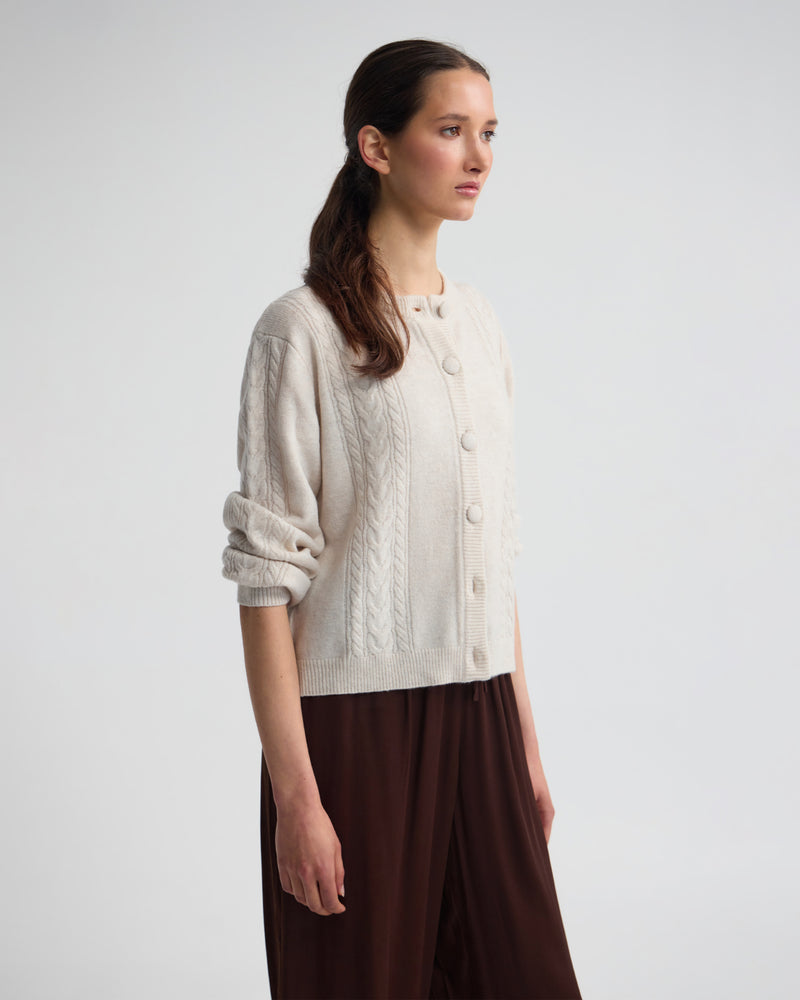 Amelia Cable Knit Cardigan WOMENS KNITWEAR