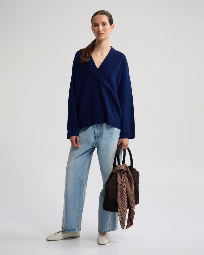 Pia Cotton V-Neck Knit WOMENS KNITWEAR