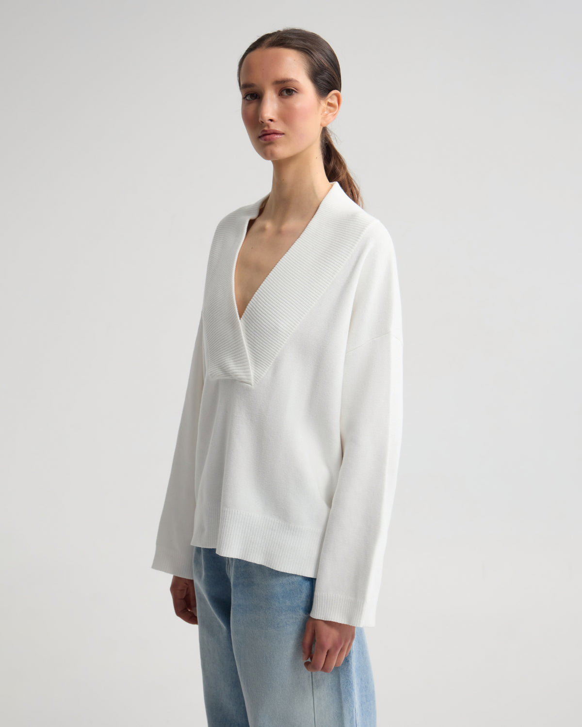 Pia Cotton V-Neck Knit WOMENS KNITWEAR