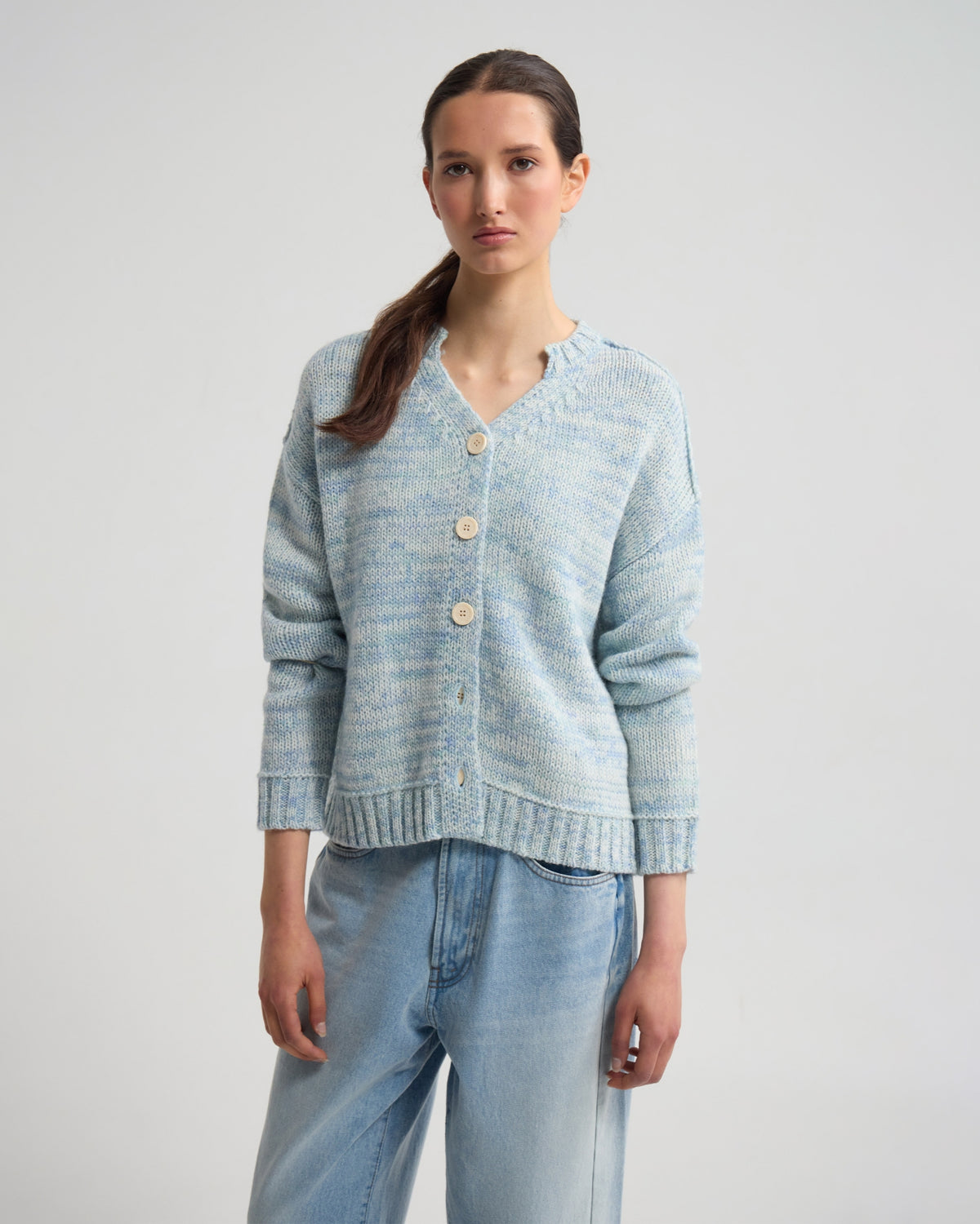 Dasha 2 Colour Cardigan WOMENS KNITWEAR