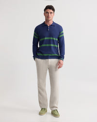 Wolf Striped Cashmere Blend Rugby MENS KNITWEAR