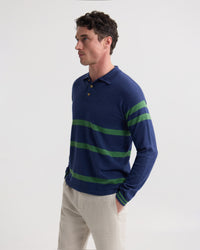 Wolf Striped Cashmere Blend Rugby MENS KNITWEAR