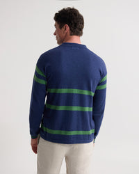 Wolf Striped Cashmere Blend Rugby MENS KNITWEAR