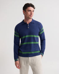 Wolf Striped Cashmere Blend Rugby MENS KNITWEAR