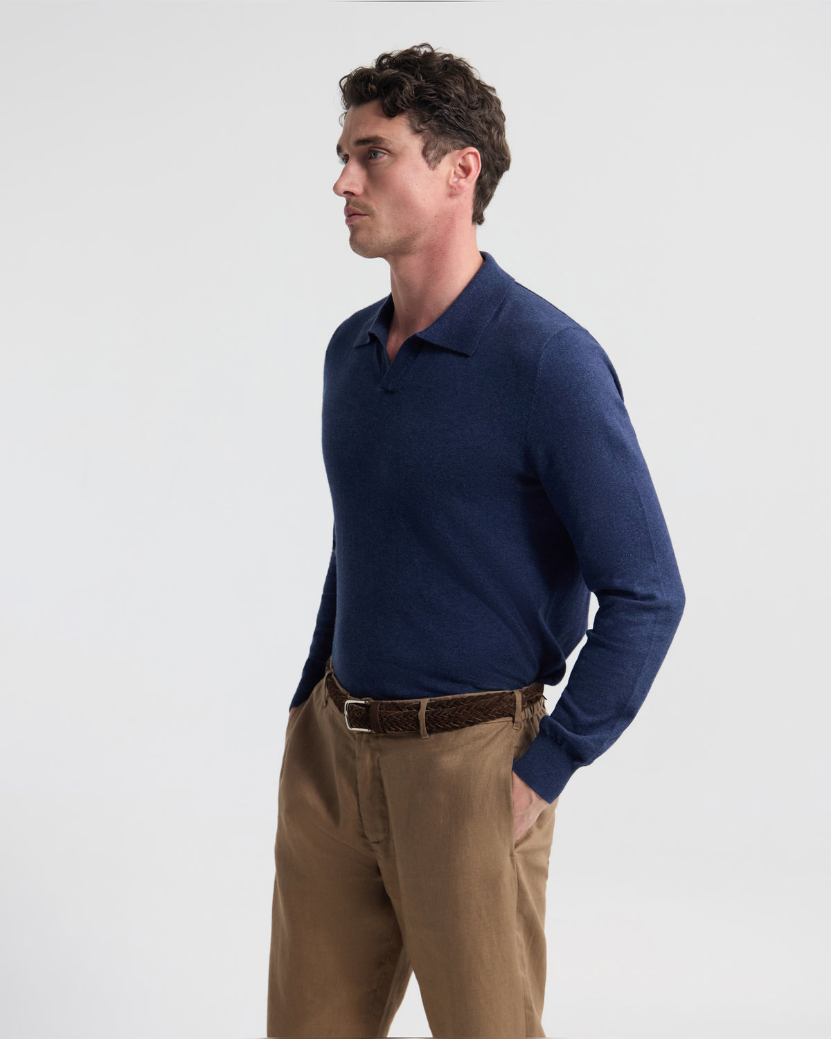 Dominic Polo Cashmere Blend Knit MENS KNITWEAR