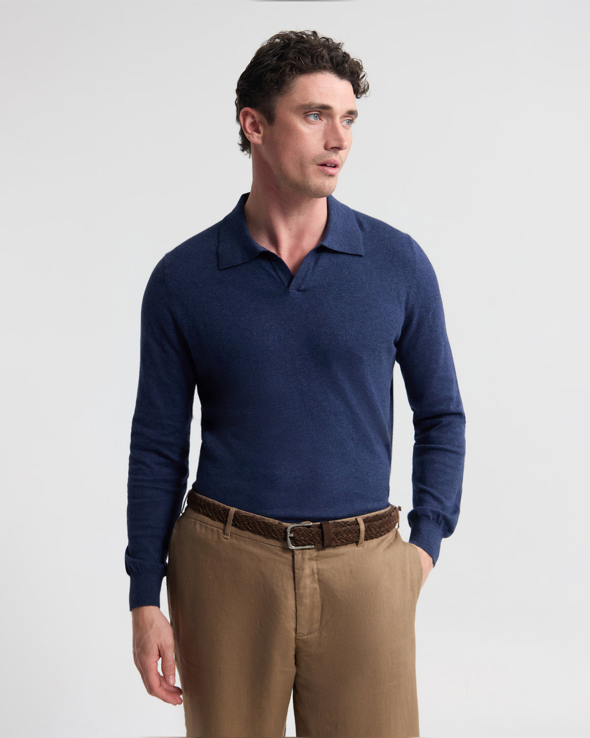 Dominic Polo Cashmere Blend Knit MENS KNITWEAR