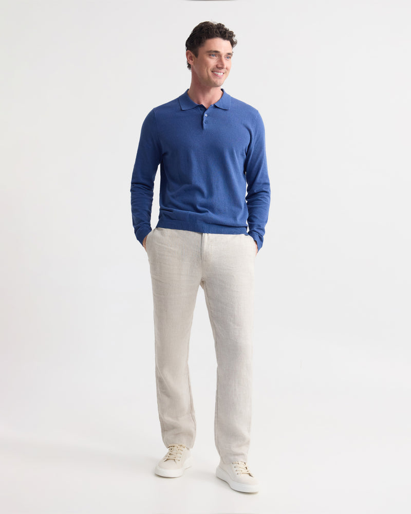 Thomas Linen Blend Polo MENS KNITWEAR