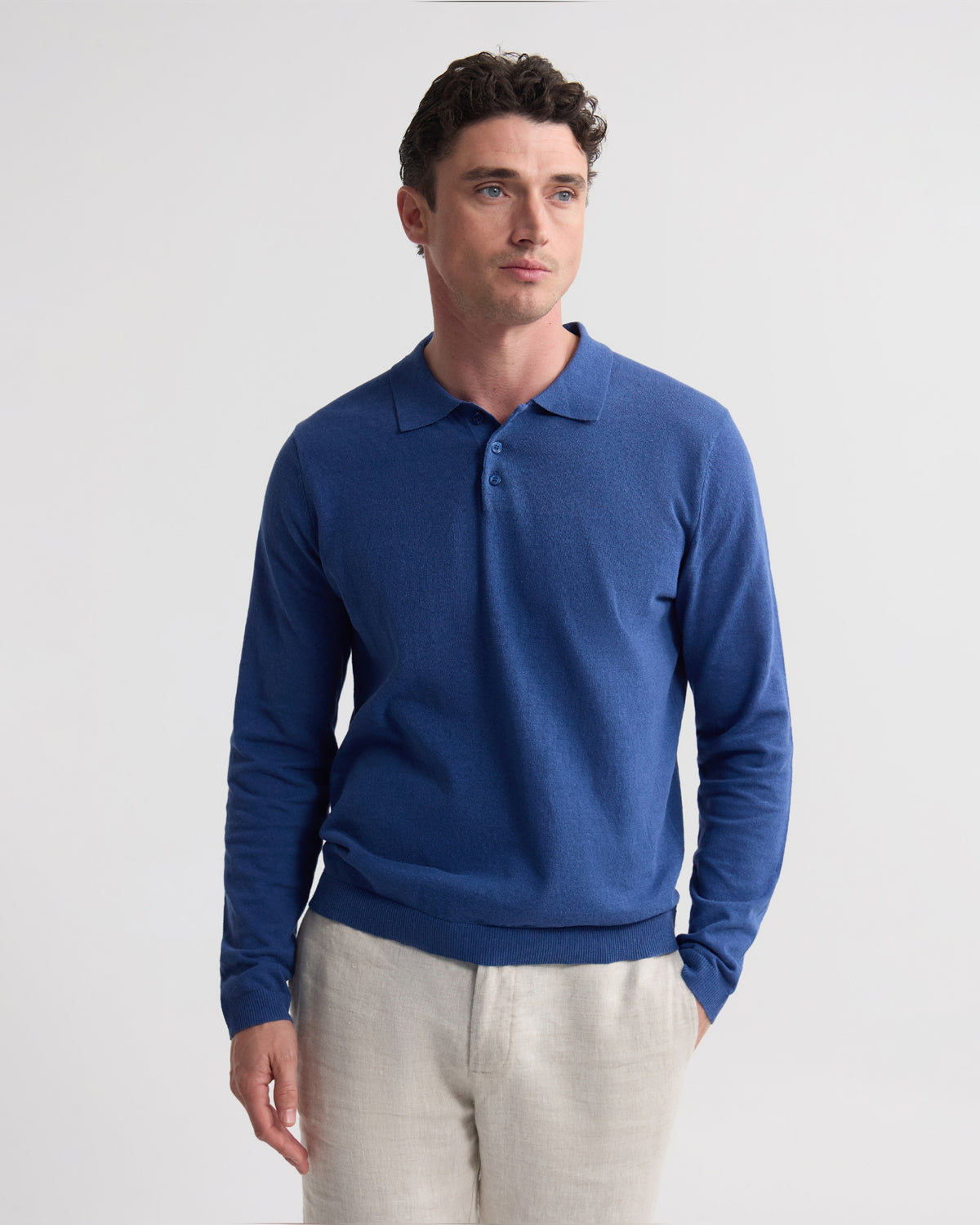 Thomas Linen Blend Polo MENS KNITWEAR