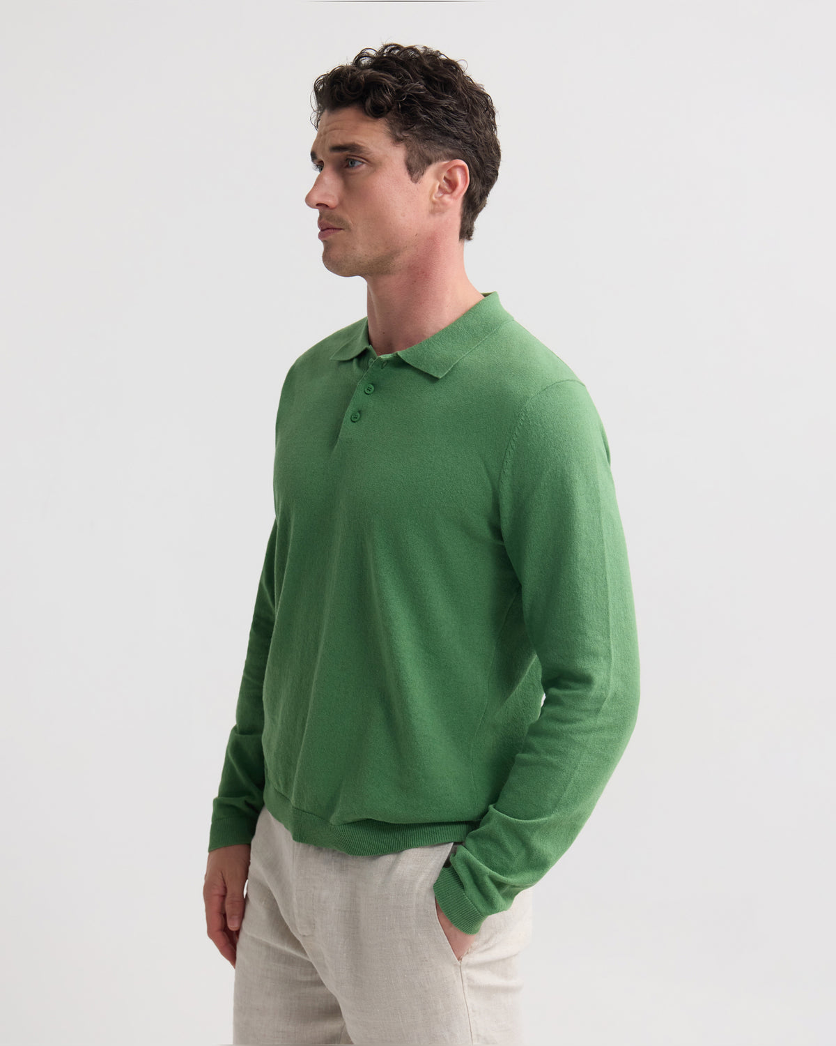 Thomas Linen Blend Polo MENS KNITWEAR