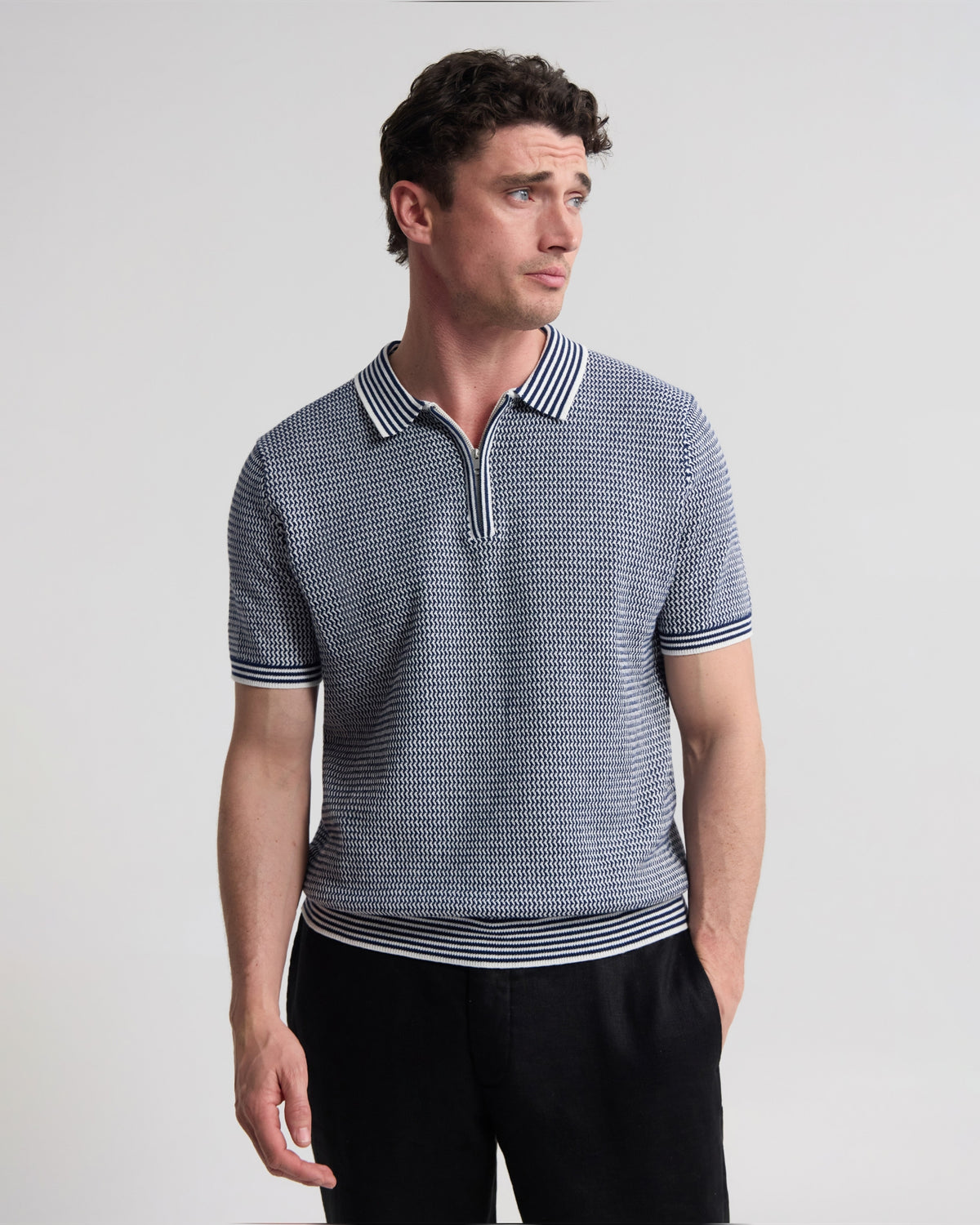 Erik Zip Polo MENS KNITWEAR